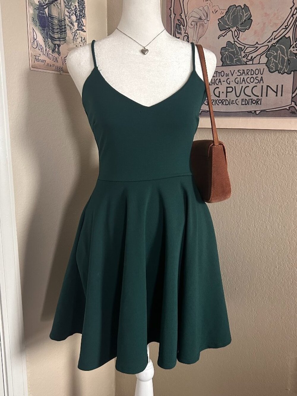 Windsor Green Mini-Length Formal Dress